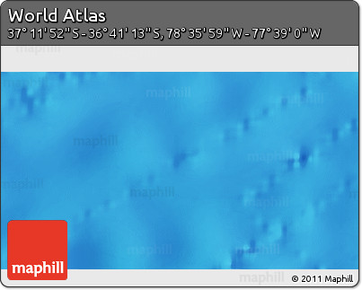 Physical 3D Map of the Area around 36° 56' 32" S, 78° 7' 30" W