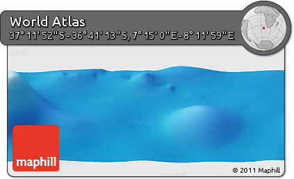 Physical Panoramic Map of the Area around 36° 56' 32" S, 7° 43' 29" E