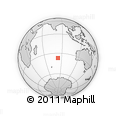 Outline Map of the Area around 36° 56' 32" S, 83° 22' 30" E, rectangular outline