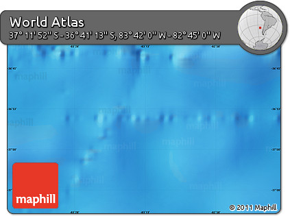 Shaded Relief Map of the Area around 36° 56' 32" S, 83° 13' 29" W