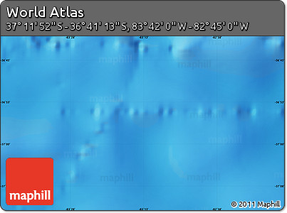 Shaded Relief Map of the Area around 36° 56' 32" S, 83° 13' 29" W
