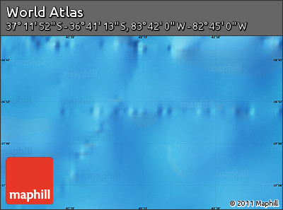 Shaded Relief Map of the Area around 36° 56' 32" S, 83° 13' 29" W