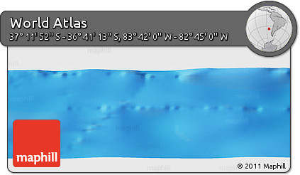 Physical Panoramic Map of the Area around 36° 56' 32" S, 83° 13' 29" W