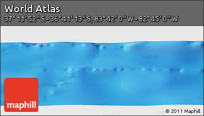 Shaded Relief Panoramic Map of the Area around 36° 56' 32" S, 83° 13' 29" W