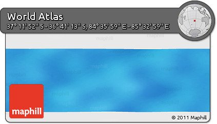 Physical Panoramic Map of the Area around 36° 56' 32" S, 85° 4' 29" E