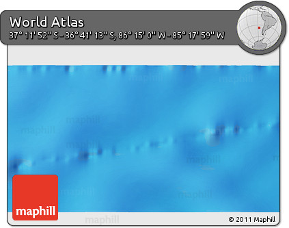 Physical 3D Map of the Area around 36° 56' 32" S, 85° 46' 30" W