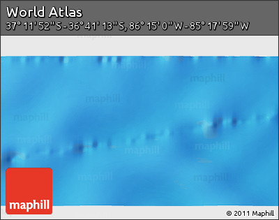 Physical 3D Map of the Area around 36° 56' 32" S, 85° 46' 30" W