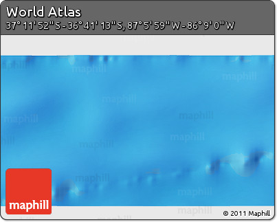 Physical 3D Map of the Area around 36° 56' 32" S, 86° 37' 30" W