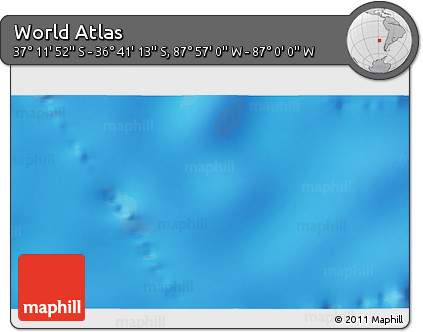 Physical 3D Map of the Area around 36° 56' 32" S, 87° 28' 29" W