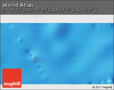 Physical 3D Map of the Area around 36° 56' 32" S, 87° 28' 29" W