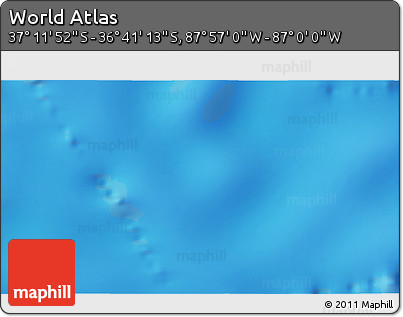 Physical 3D Map of the Area around 36° 56' 32" S, 87° 28' 29" W