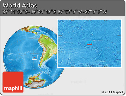 Physical Location Map of the Area around 36° 56' 32" S, 87° 28' 29" W