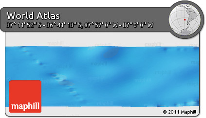 Physical Panoramic Map of the Area around 36° 56' 32" S, 87° 28' 29" W