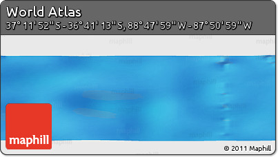 Physical Panoramic Map of the Area around 36° 56' 32" S, 88° 19' 29" W