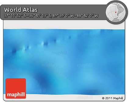 Shaded Relief 3D Map of the Area around 36° 56' 32" S, 89° 10' 30" W