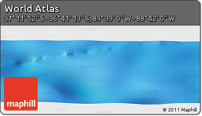 Shaded Relief Panoramic Map of the Area around 36° 56' 32" S, 89° 10' 30" W