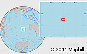 Gray Location Map of the area around 36° 56' 32" S, 96° 7' 30" E
