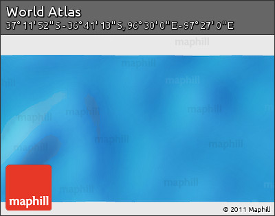 Physical 3D Map of the Area around 36° 56' 32" S, 96° 58' 29" E