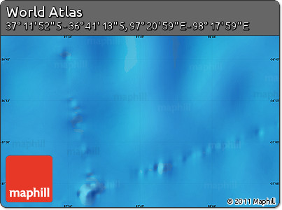 Physical Map of the Area around 36° 56' 32" S, 97° 49' 29" E