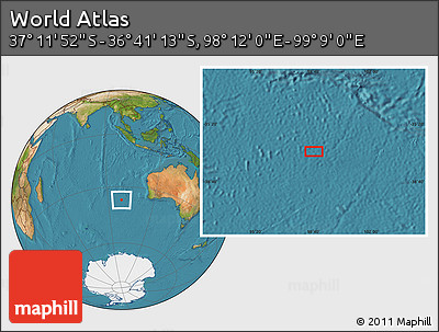 Satellite Location Map of the Area around 36° 56' 32" S, 98° 40' 30" E