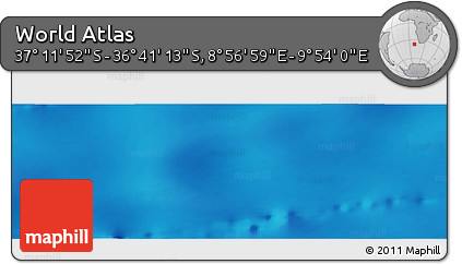 Physical Panoramic Map of the Area around 36° 56' 32" S, 9° 25' 30" E
