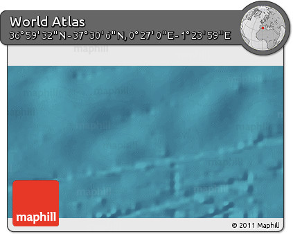Satellite 3D Map of the Area around 37° 14' 49" N, 0° 55' 29" E