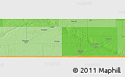 Political Panoramic Map of the area around 37° 14' 49" N, 101° 4' 29" W