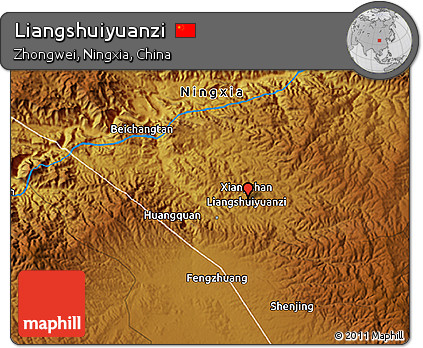 Physical 3D Map of Liangshuiyuanzi