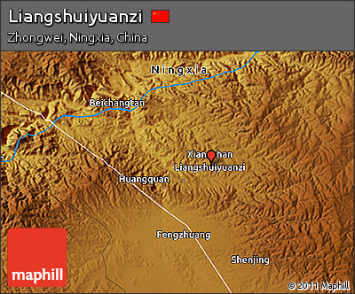 Physical 3D Map of Liangshuiyuanzi