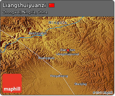 Physical 3D Map of Liangshuiyuanzi