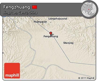 Shaded Relief 3D Map of Fengzhuang