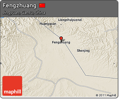Shaded Relief 3D Map of Fengzhuang
