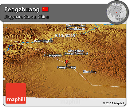 Physical Panoramic Map of Fengzhuang