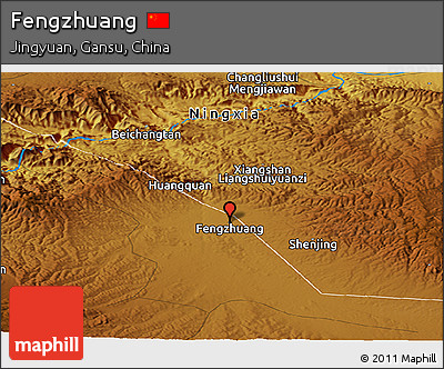 Physical Panoramic Map of Fengzhuang