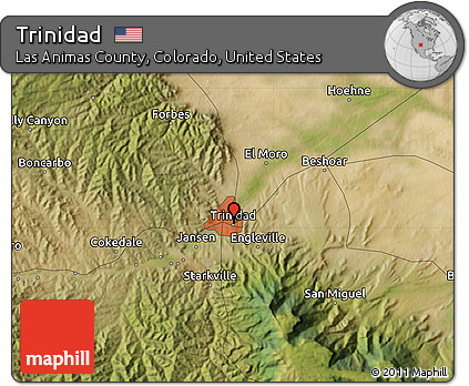 Satellite Map of Trinidad