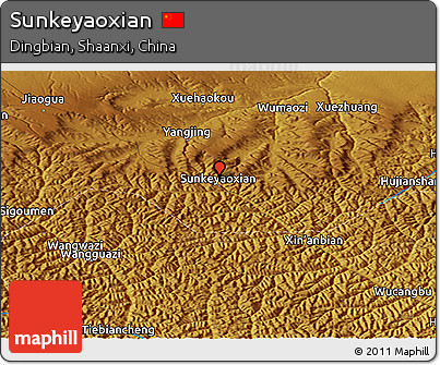 Physical Panoramic Map of Sunkeyaoxian