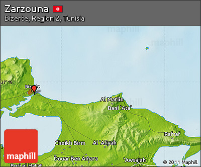 Physical Map of Zarzouna