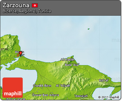Physical Map of Zarzouna