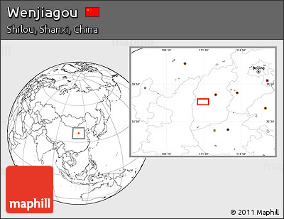 Blank Location Map of Wenjiagou