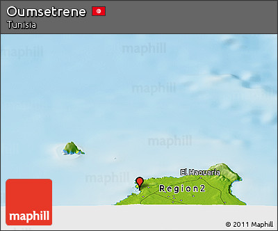 Physical Panoramic Map of Oumsetrene