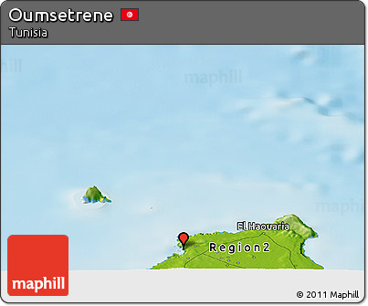 Physical Panoramic Map of Oumsetrene