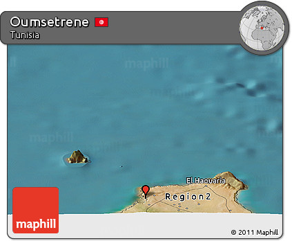 Satellite Panoramic Map of Oumsetrene