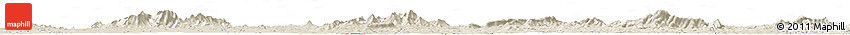 Shaded Relief Horizon Map of the Area around 37° 14' 49" N, 120° 46' 30" E