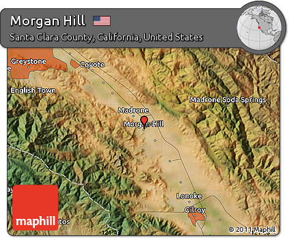 Satellite Map of Morgan Hill