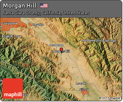 Satellite Map of Morgan Hill