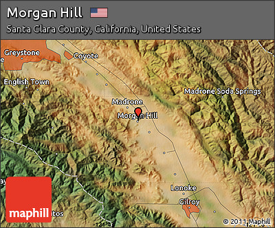 Satellite Map of Morgan Hill