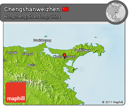 Physical 3D Map of Chengshanweizhen