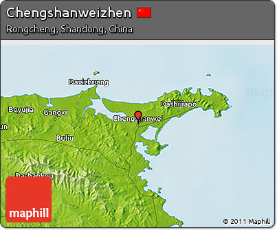 Physical 3D Map of Chengshanweizhen