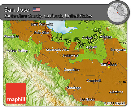 Physical Map of San Jose