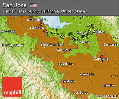 Physical Map of San Jose